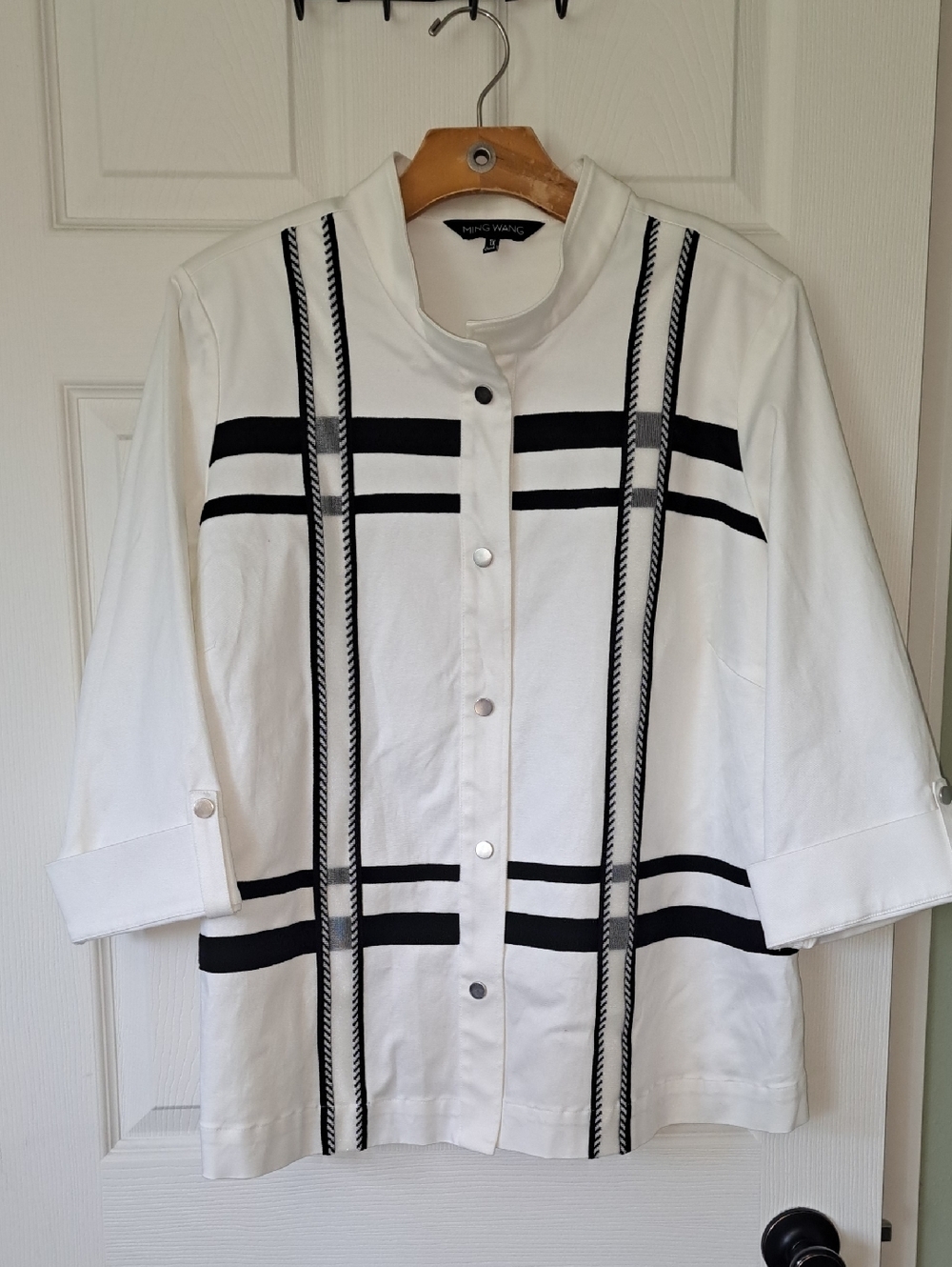George Simonton Black Label on White Garment